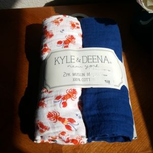 Kyle and Deena Muslin Blankets